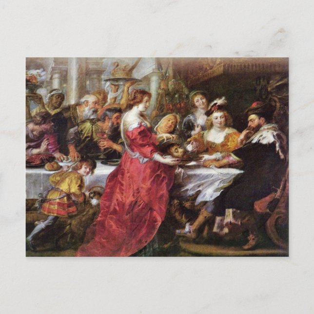 Postal La Festividad De Los Herododos Por Rubens Peter Pa (Anverso)