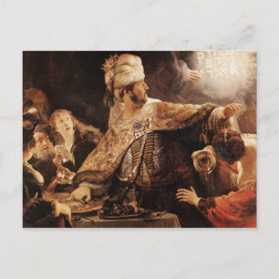 Postal La fiesta de Belshazzar