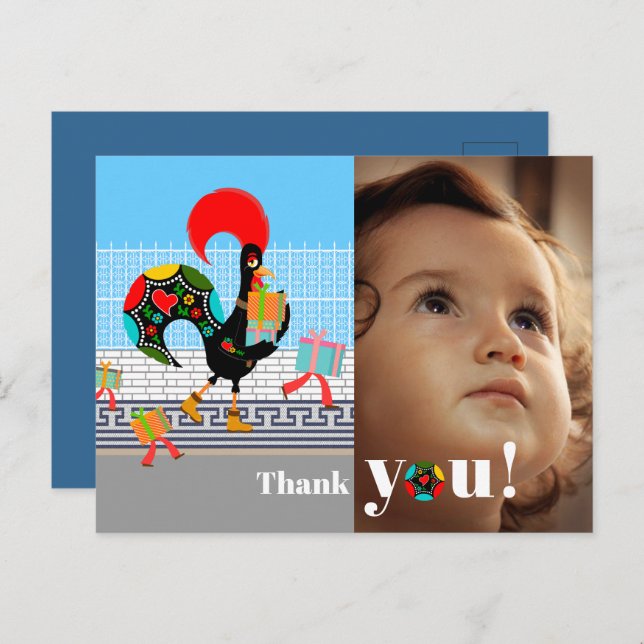 Postal La fiesta de cumpleaños de los galardonados en Por (Anverso / Reverso)