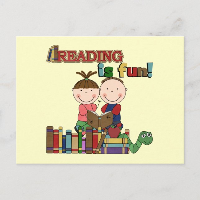 Postal La figura lectura del palillo de los niños es (Anverso)