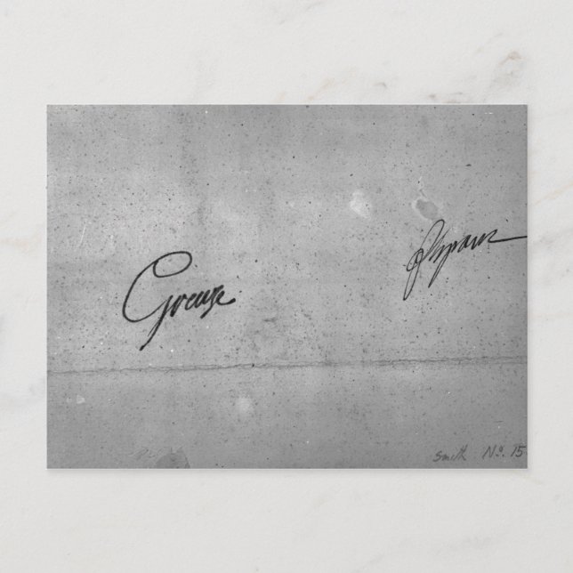 Postal La firma de Jean-Baptiste Greuze (Anverso)