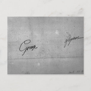 Postal La firma de Jean-Baptiste Greuze