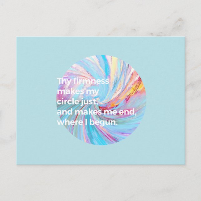 Postal La firmeza - Turquesa (Anverso)