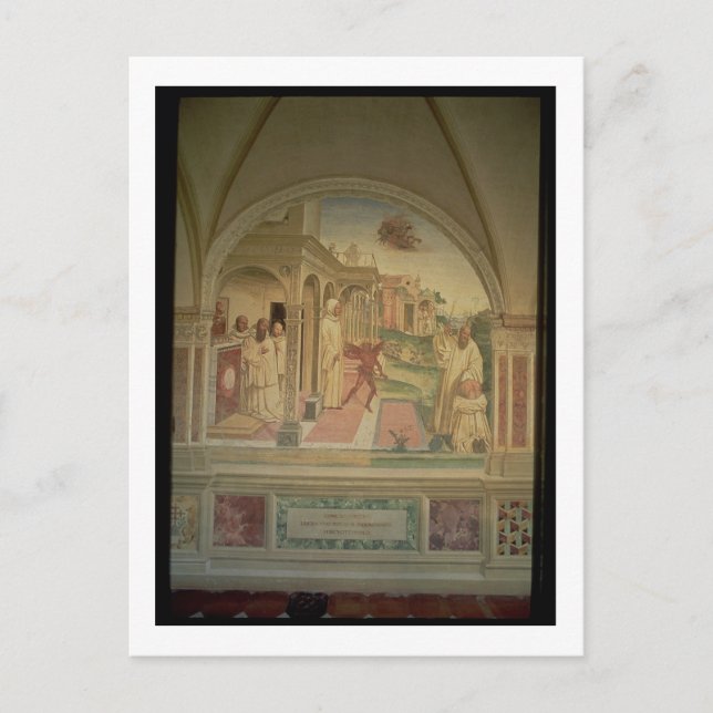 Postal La Flagelación de San Benedicto, de la vida de (Anverso)