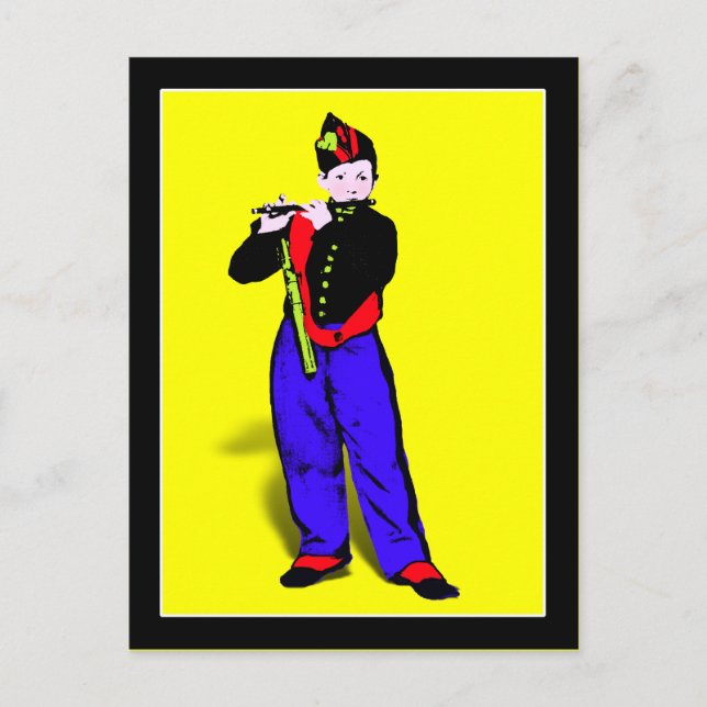 Postal La flautista ala de Manet (Anverso)