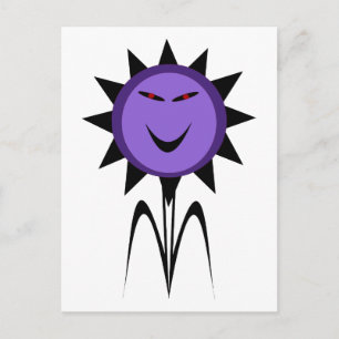 Postal La flor malvada Gótico Kawaii Halloween Postcard