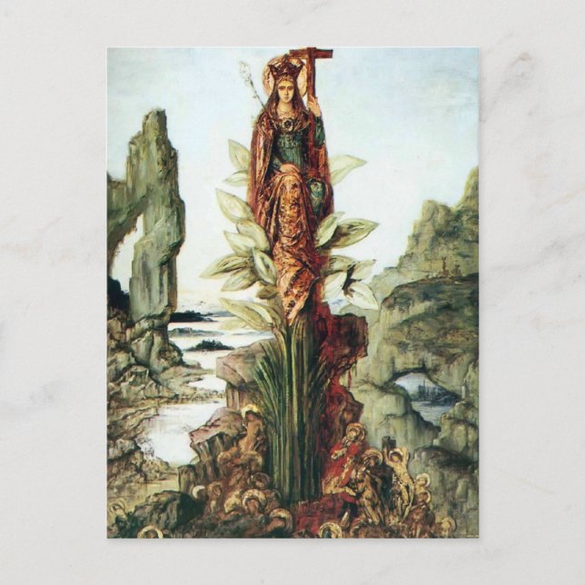 Postal La flor mística por Gustave Moreau (Anverso)