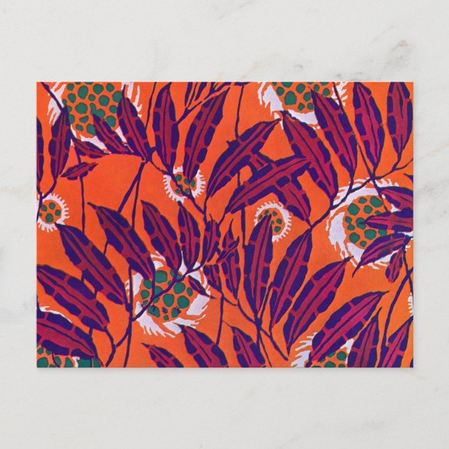 Postal La floral Art Deco de Séguy (Anverso)