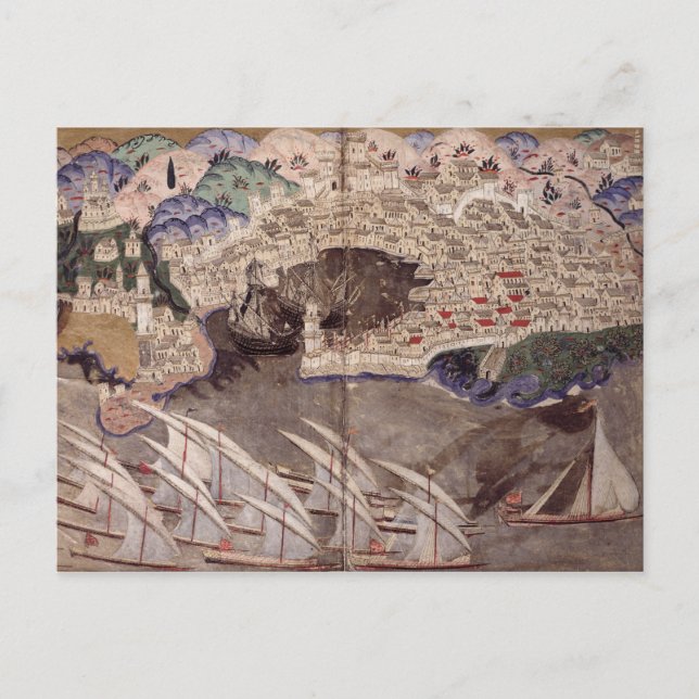 Postal La flota otomana (Anverso)