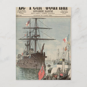 Postal La flotilla francesa en Portsmouth