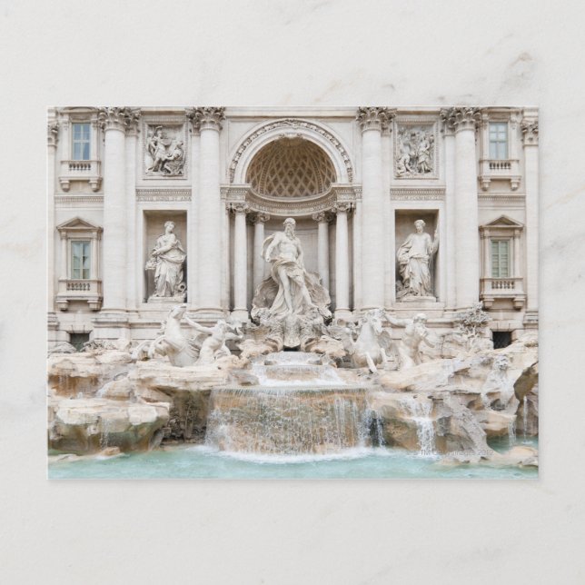 Postal La Fontana di Trevi (italiana: Fontana di Trevi) (Anverso)