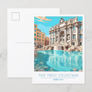 Postal La Fontana di Trevi Roma Italia Viaje de moda