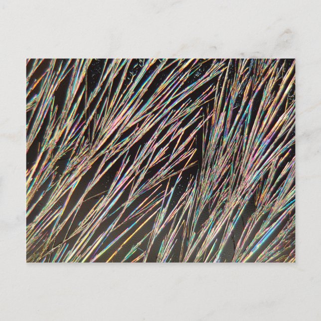 Postal La forma de fragancia: Cristales de cumarina (Anverso)