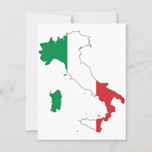 Postal La forma de Italia