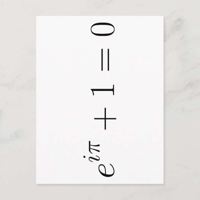 Postal La fórmula Euler (Anverso)