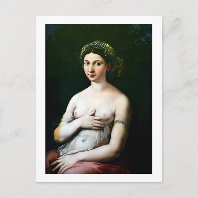 Postal La Fornarina, Raphael (Anverso)