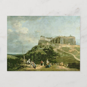 Postal La Fortaleza de Konigstein, siglo XVIII