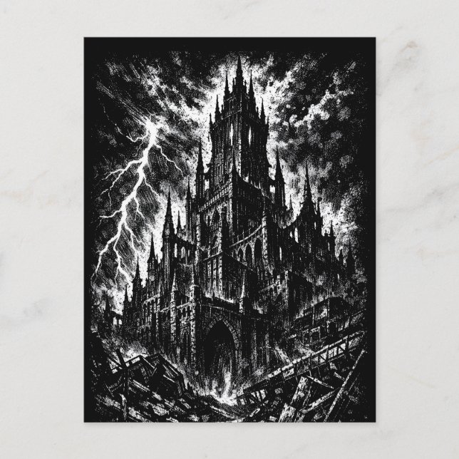 Postal La Fortaleza Negra por BurnsInHell (Anverso)
