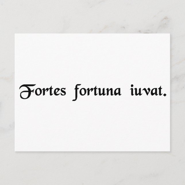 Postal La fortuna favorece a los valientes. (Anverso)