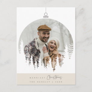 Postal La foto de familia más alegre de Navidad, superpos