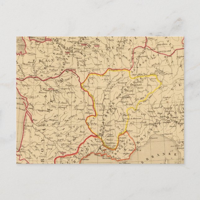 Postal La France a la mort de Clovis en 510 (Anverso)