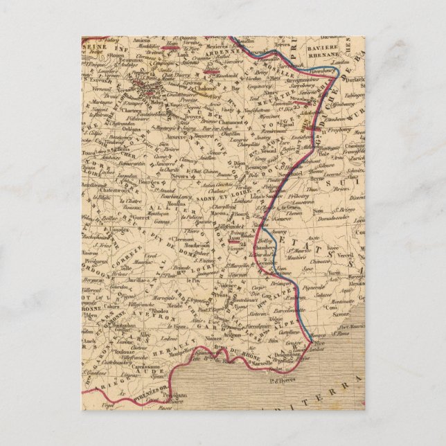Postal La Francia 1814 a 1840 (Anverso)