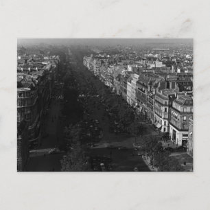 Postal La Francia vintage París acampa la avenida Elysées