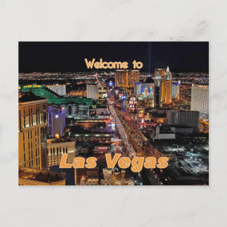 Postal La Franja de Las Vegas de noche