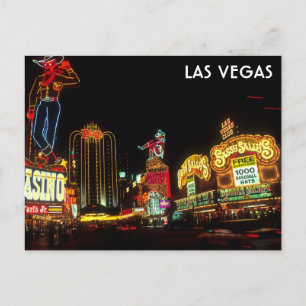Postal La Franja de Las Vegas en el Casino Nocturno