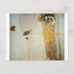 Postal La frisa de Beethoven: El deseo de la felicidad