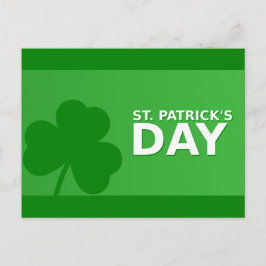 Postal La frontera verde Shamrock del Día de San Patricio