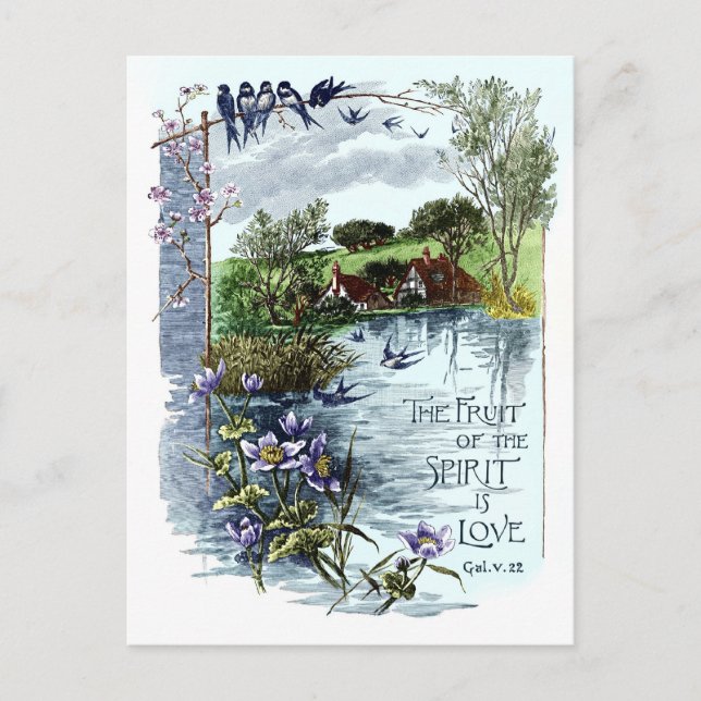 Postal La Fruta Del Espíritu Es El Amor (Anverso)