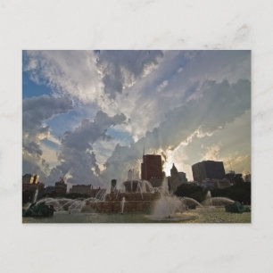 Postal La fuente de Buckingham de Chicago