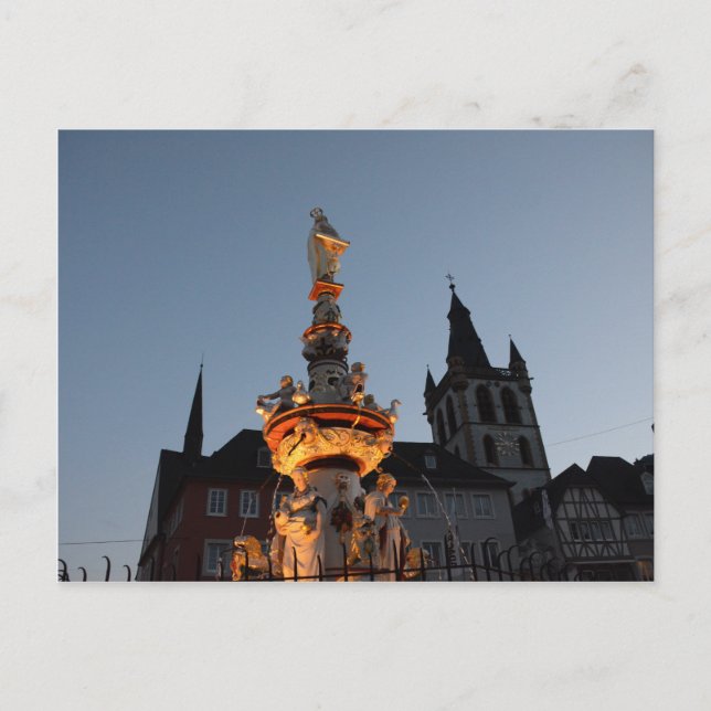 Postal La fuente de San Pedro en Trier (Anverso)