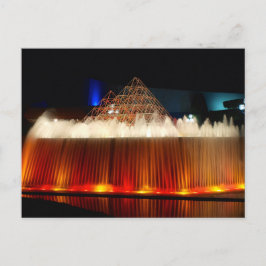 Postal La fuente del parque temático Orlando se iluminó p