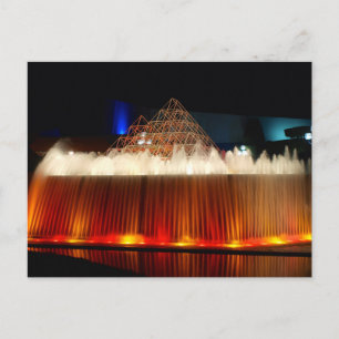 Postal La fuente del parque temático Orlando se iluminó p