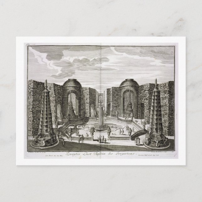 Postal La fuente en el laberinto del Príncipe Placer (Anverso)