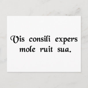 Postal La fuerza bruta desprovista de sabiduría cae a la 