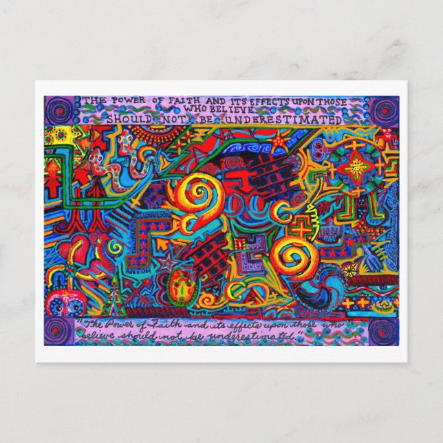 Postal La Fuerza de la Fe The Power of Faith Inspiration (Anverso)
