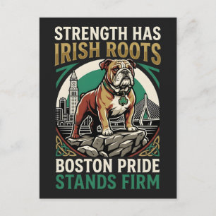 Postal La Fuerza Tiene Raíces Irlandesas Bulldog