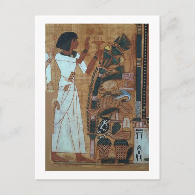 Postal La Fumigación de Osiris, página del Libro de la (Anverso)
