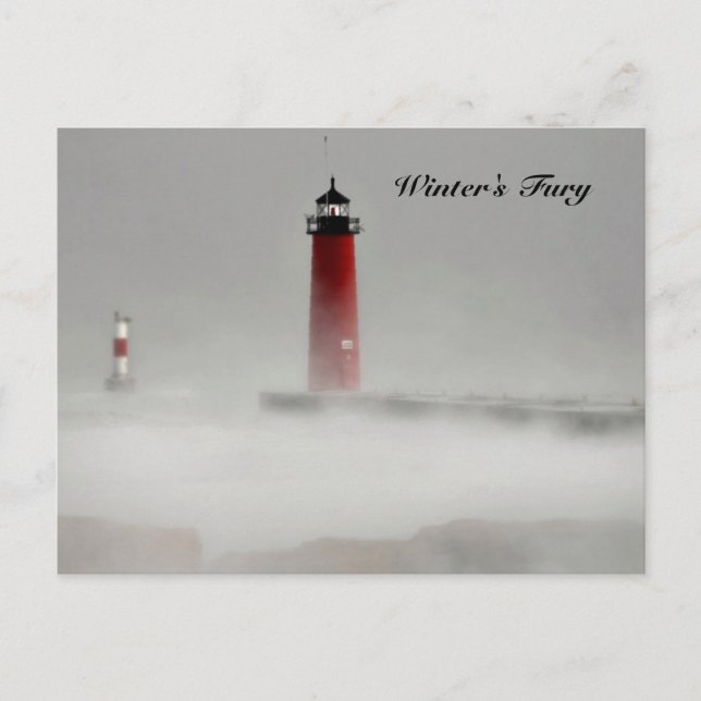 Postal La furia del invierno (Anverso)