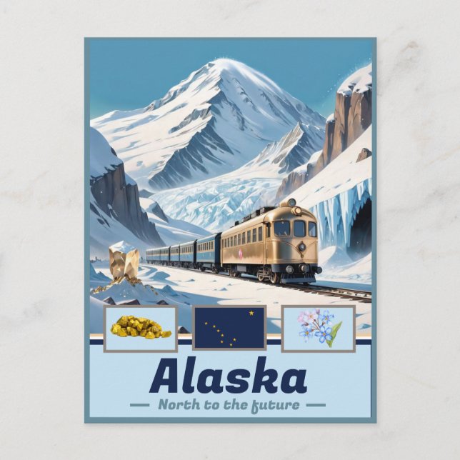 Postal La fusión majestuosa de Alaska: artística (Anverso)
