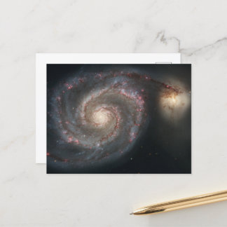 Postal La galaxia del remolino M51 & Compañía en el espac