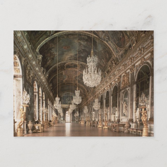 Postal La Galerie des Glaces 1678-84 (Anverso)