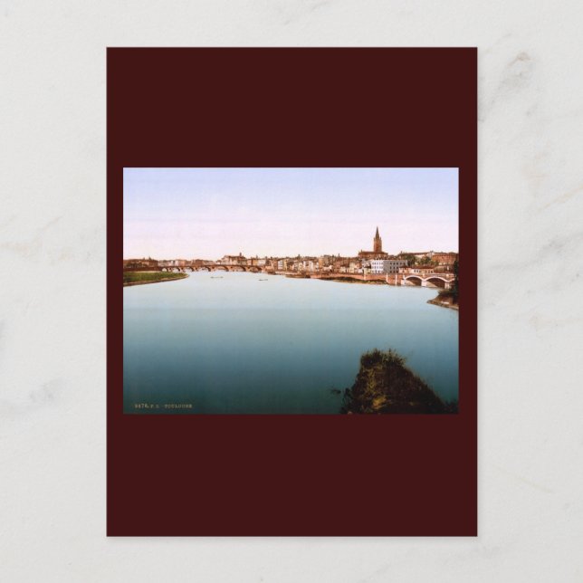 Postal La Garonne Toulouse Francia (Anverso)
