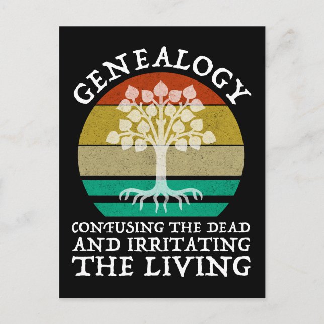 Postal La Genealogía Confunde A Los Muertos Irritando A L (Anverso)