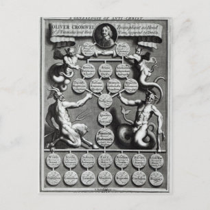 Postal La genealogía del Oliver anti-Cristo