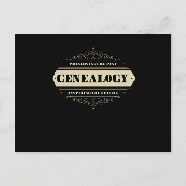 Postal La Genealogía Preservando El Pasado Inspirando El  (Anverso)