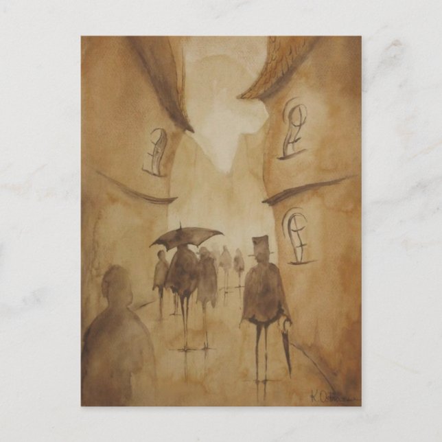 Postal la gente caminó así (Anverso)